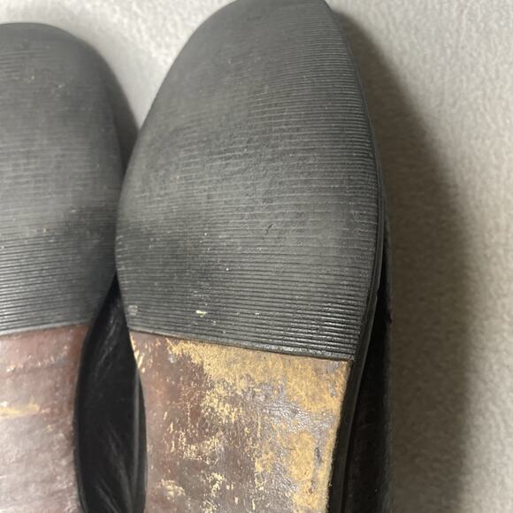 Authentic ZILLI Handmade Italian Black Leather Loafers 44 1/2 Slip On main image 6